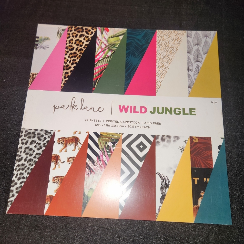 Park Lane Wild Jungle 12"x12" 24 sheets printed cardstock Scrapbooking Crafts - Picture 2 of 7